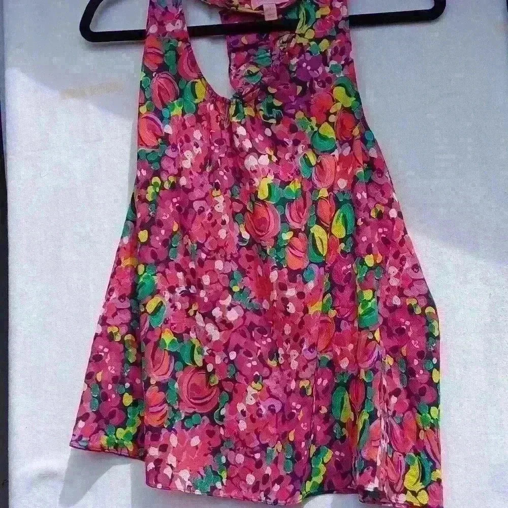 Lilly Pulitzer size small explosion confetti tank top pink floral flowers